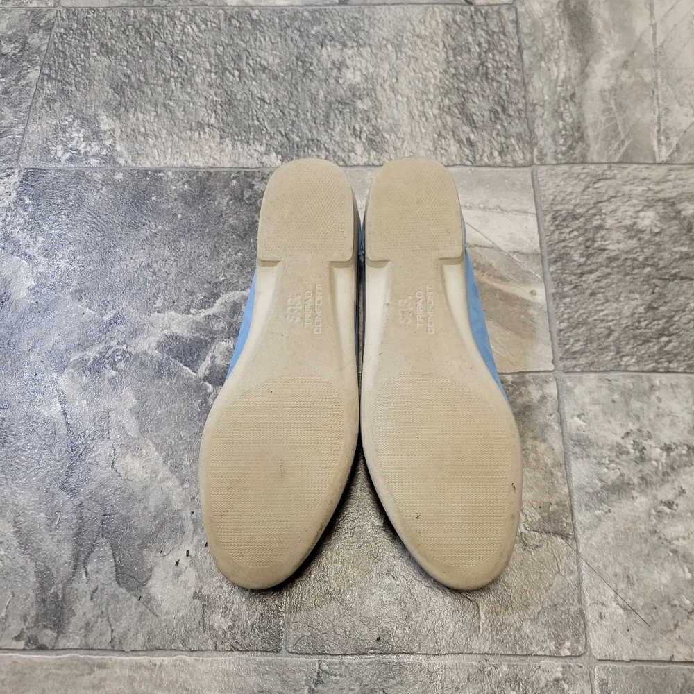 SAS Savvy Blue Nubuck Suede‎ Leather Slip On Comfort Orthotic Penny Loafers 8.5